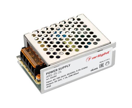 Блок питания Arlight ARS-25-24 24V 25W IP20 1,1A 026682