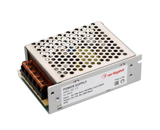 Блок питания Arlight ARS-60 12V 60W IP20 5A 025331