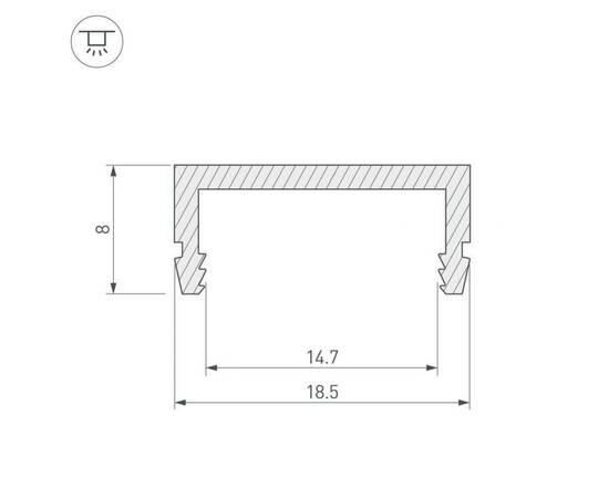 Профиль Arlight ARH-CH15-2000 ANOD 027088, изображение 2