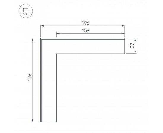 Коннектор L-образный внешний Arlight SL-Linia32-Fantom 030096, изображение 2