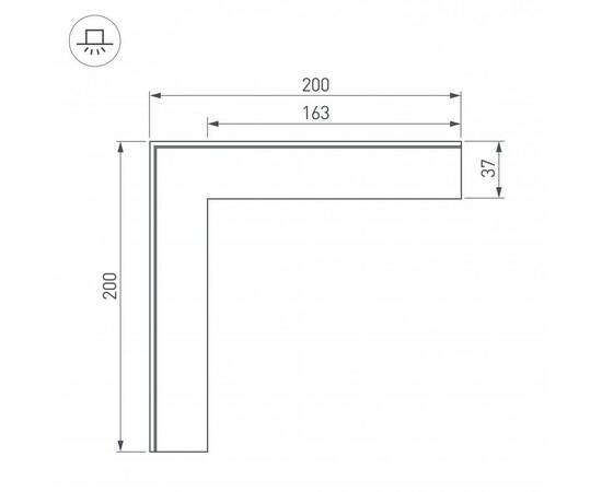 Коннектор L-образный внешний Arlight SL-Linia45-Fantom 030105, изображение 2