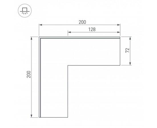Коннектор L-образный внешний Arlight SL-Linia55-Fantom 030131, изображение 2