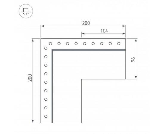 Коннектор L-образный внешний Arlight SL-Linia55-Fantom-EDGE 030137, изображение 3
