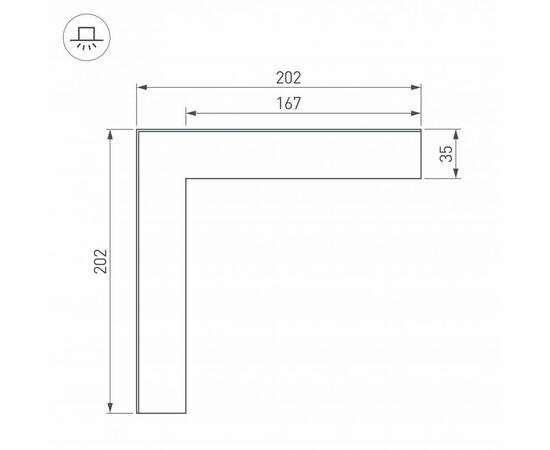 Коннектор L-образный внешний Arlight SL-Linia65-F 030125, изображение 2