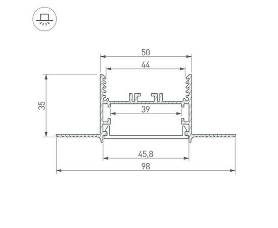 Коннектор L-образный внутренний Arlight SL-Linia45-Fantom 030103, изображение 3