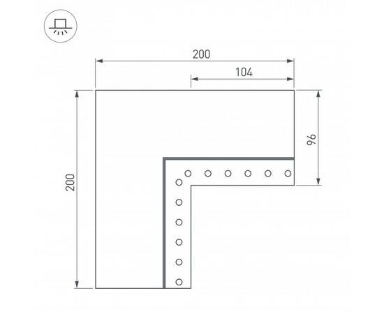 Коннектор L-образный внутренний Arlight SL-Linia55-Fantom-EDGE 030136, изображение 2