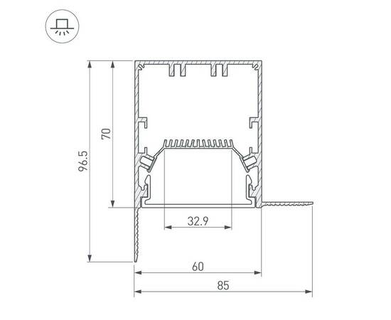 Коннектор L-образный внутренний Arlight SL-Linia55-Fantom-EDGE 030136, изображение 3