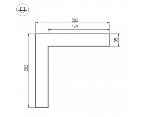 Коннектор L-образный внутренний Arlight SL-Linia65-F 030124, изображение 2
