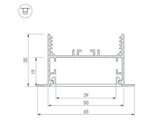 Коннектор L-образный внутренний Arlight SL-Linia65-F 030124, изображение 3