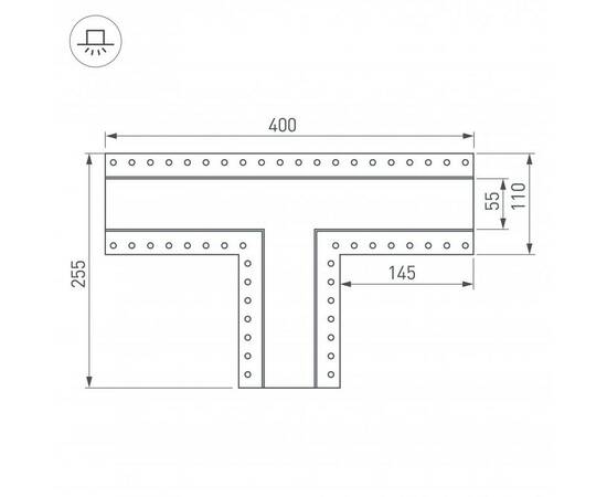 Коннектор T-образный Arlight SL-Linia55-Fantom 030133, изображение 2