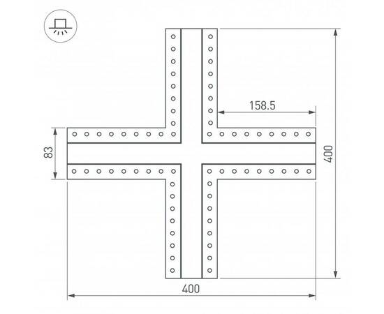 Коннектор X-образный Arlight SL-Linia32-Fantom 030099, изображение 2
