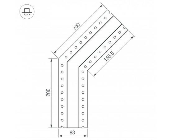 Коннектор угловой Arlight SL-Linia32-Fantom-135 030093, изображение 2