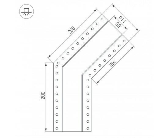 Коннектор угловой Arlight SL-Linia55-Fantom-135 030129, изображение 2