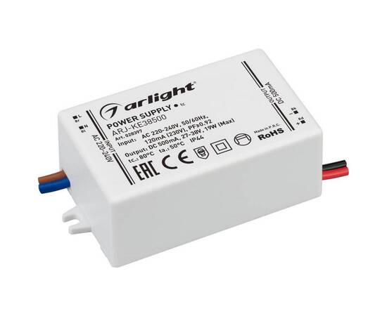 Драйвер Arlight ARJ-KE38500 27-38V 19W IP44 0,5A 028397