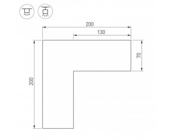 Коннектор L-образный внешний Arlight SL-Line-6070 030140, изображение 2