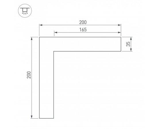 Коннектор L-образный внутренний Arlight SL-Line-5035 030114, изображение 3