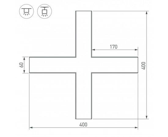 Коннектор X-образный Arlight SL-Line-6070 030143, изображение 2