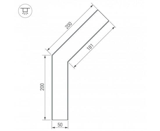 Коннектор угловой Arlight SL-Line-5035-135 030113, изображение 3