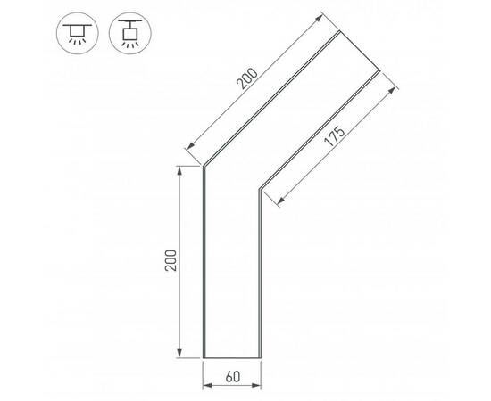 Коннектор угловой Arlight SL-Line-6070-135 030138, изображение 2