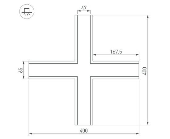 Коннектор T-образный Arlight SL-Linia65-F 030128, изображение 2