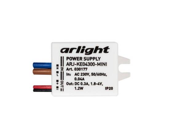 Драйвер Arlight ARJ-KE04300-Mini 1,8-4V 1,2W IP20 0,3A 030177, изображение 2
