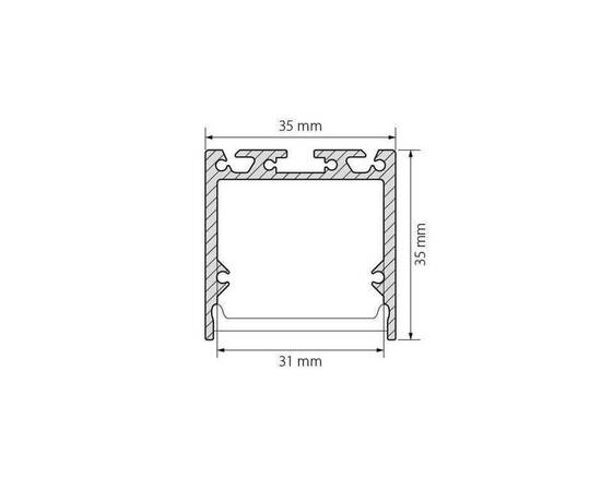 Профиль с рассеивателем Arlight SL-LINE-3535-2500 ANOD+OPAL 020462, изображение 2