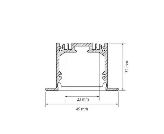Профиль с рассеивателем Arlight SL-LINIA49-F-2500 ANOD+OPAL 020469, изображение 2