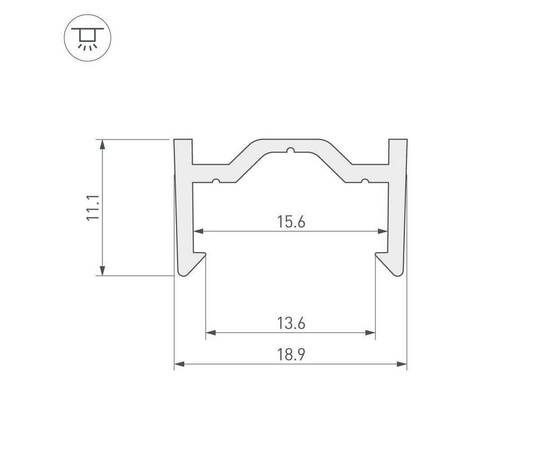 Профиль Arlight ARH-CH15-2000-PVC 027091, изображение 2
