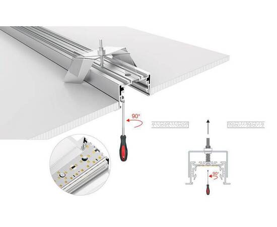 Профиль с рассеивателем Arlight S2-LINIA69-F-2500 ANOD+OPAL 021177, изображение 3