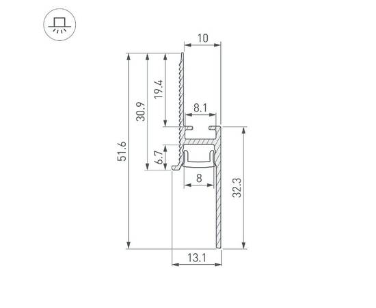 Профиль Arlight PLINTUS-FANTOM-H20-2000 BLACK 043618, изображение 4