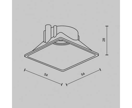 Рамка-отражатель Maytoni Downlight Ring8-10W-SQ-BS, изображение 5