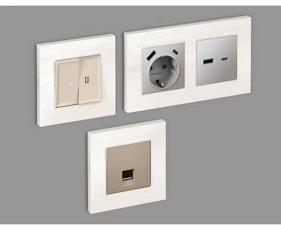 Рамка двухместная Ambrella Volt Grand AF930102, изображение 3
