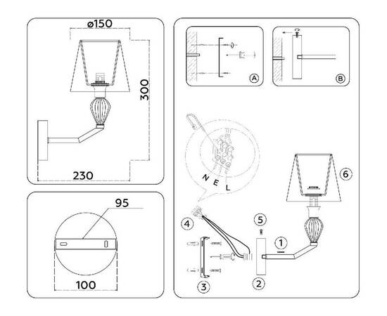 Бра Ambrella Light High Light Ceramo Classic LH75065, изображение 7