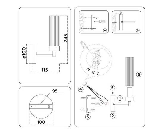 Бра Ambrella Light High Light Modern LH55154, изображение 4