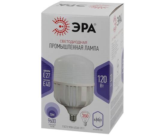 Лампа светодиодная Эра E40 120W 6500K LED POWER T160-120W-6500-E27/E40 Б0049104, изображение 3