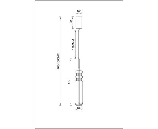 Подвесной светильник Arte Lamp Crystal A2942SP-1BK, изображение 3