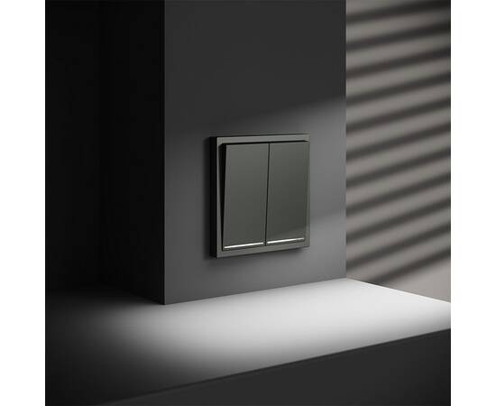 Проходной переключатель двухклавишный с подсветкой Voltum S70 VLS020406, изображение 4