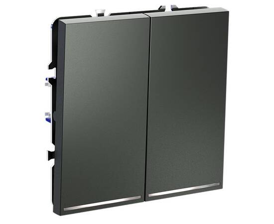 Проходной переключатель двухклавишный с подсветкой Voltum S70 VLS020406, изображение 5