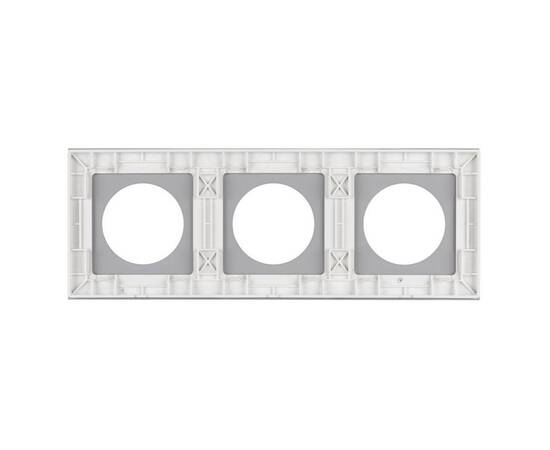 Рамка стеклянная на 3 поста Arlight FRM-GLARE-GC-3-WH 043838, изображение 3
