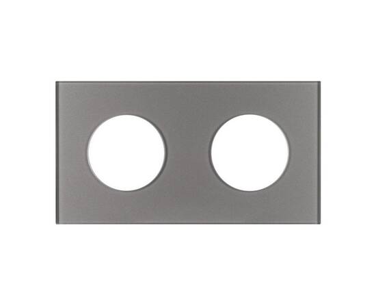 Рамка стеклянная на 2 поста Arlight FRM-GLARE-GC-2-GR 043837, изображение 2