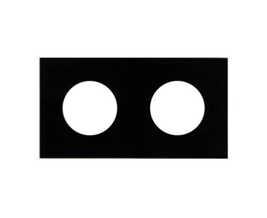 Рамка стеклянная на 2 поста Arlight FRM-GLARE-GC-2-BK 043836, изображение 2