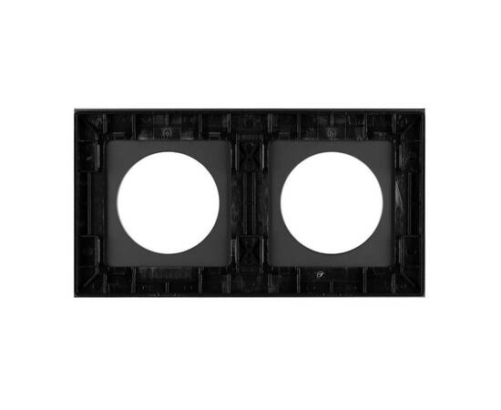Рамка стеклянная на 2 поста Arlight FRM-GLARE-GC-2-BK 043836, изображение 3