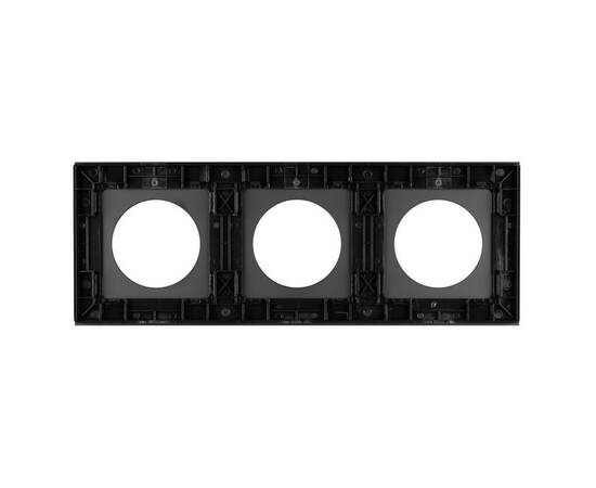 Рамка стеклянная на 3 поста Arlight FRM-GLARE-GC-3-BK 043839, изображение 2