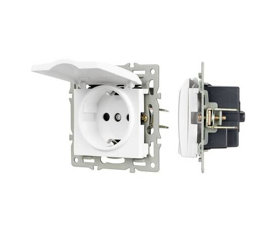 Механизм розетки влагозащищённый Arlight SCT-MCP-PL-WH (250V, 16A) 043745