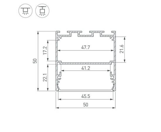 Профиль Arlight LINE-M-5050-2500 BLACK 057532, изображение 3