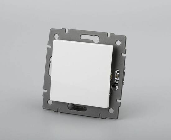 Механизм выключателя одноклавишный проходной Arlight SWT-MKP1-PL-WH-V (250V, 10A) 049871