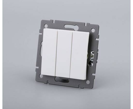 Механизм выключателя трехклавишный непроходной Arlight SWT-MK03-PL-WH-V (250V, 10A) 049896