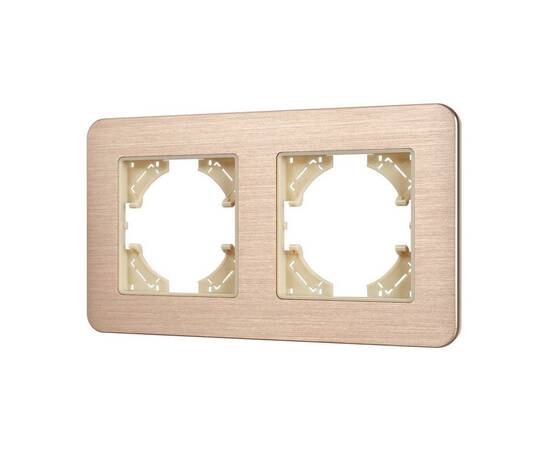 Рамка на 2 поста алюминиевая Arlight FRM-AKIRY-AL-2-GD 049726