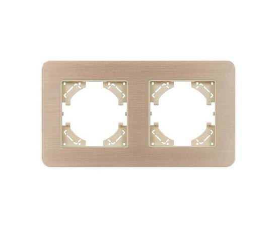Рамка на 2 поста алюминиевая Arlight FRM-AKIRY-AL-2-GD 049726, изображение 3