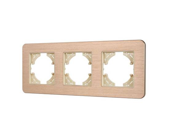 Рамка на 3 поста алюминиевая Arlight FRM-AKIRY-AL-3-GD 049730